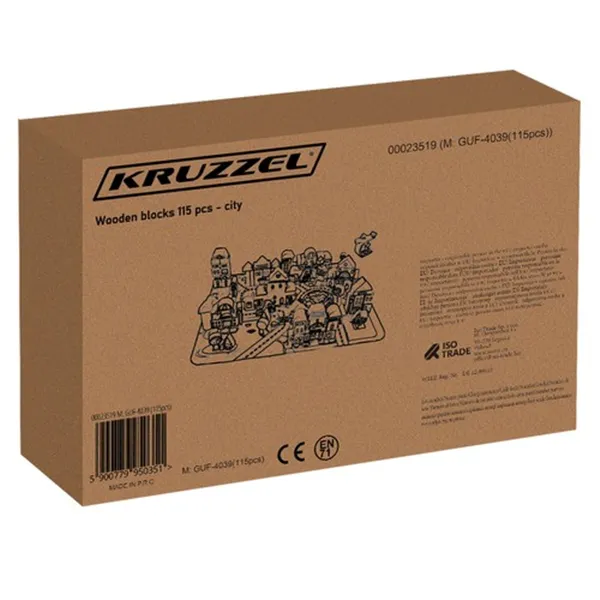 Wooden blocks 115 pcs - city 23519