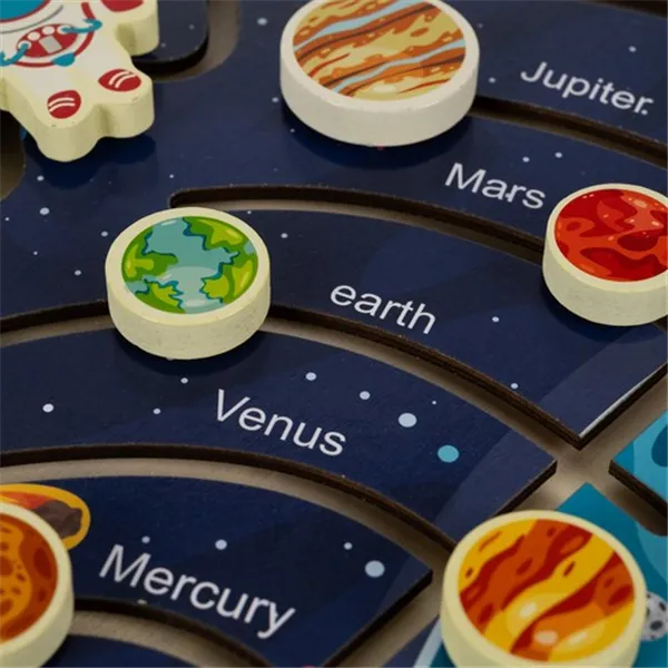 Wooden puzzle - solar system Kruzzel 24763