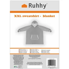 XXL-collegepaita - harmaa peitto Ruhhy 24402