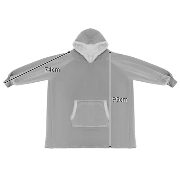 Толстовка XXL - серое одеяло Ruhhy 24402