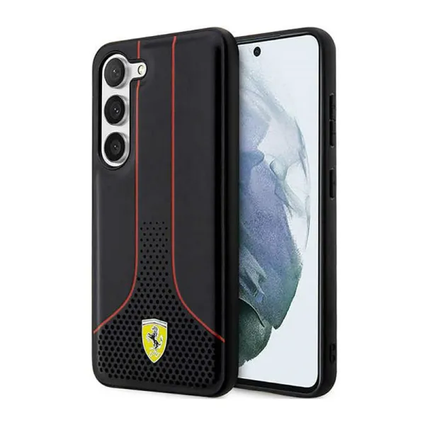 Ferrari Perforated 296P Collection - Case for Samsung Galaxy S23+ (Black)