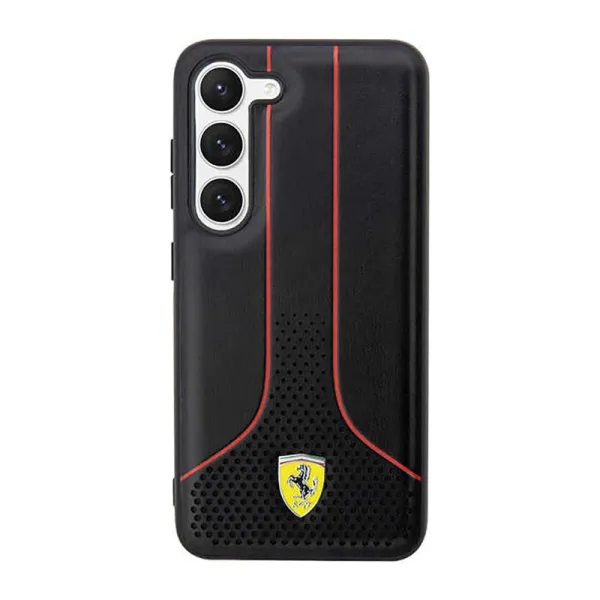 Ferrari Perforated 296P Collection - Case for Samsung Galaxy S23+ (Black)
