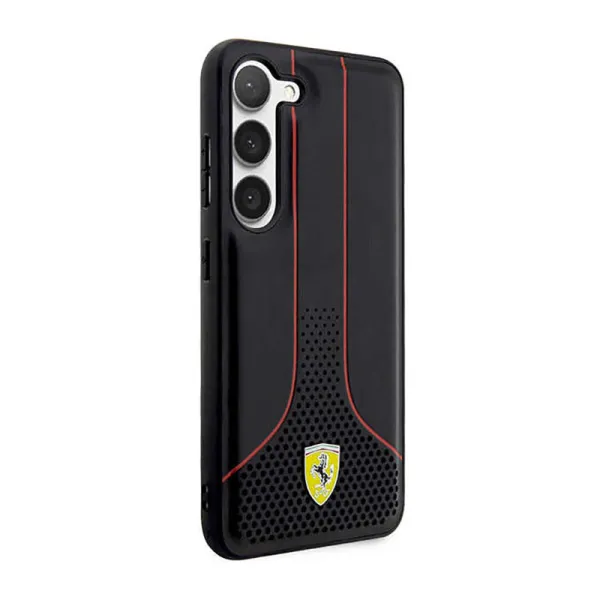 Ferrari Perforated 296P Collection - Case for Samsung Galaxy S23+ (Black)