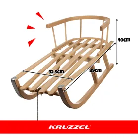 Puidust kelk Kruzzel 25217