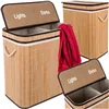 Bamboo laundry basket - two-chamber Ruhhy 24269