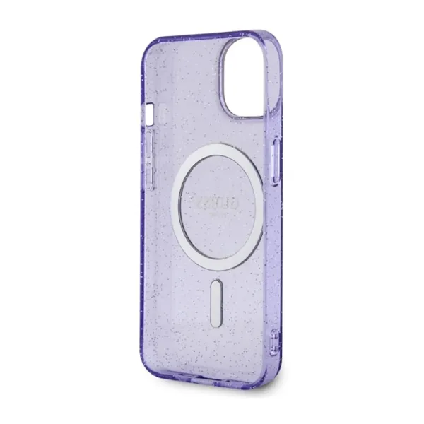 Guess Glitter Gold MagSafe - Casse for iPhone 14 Plus (Purple)