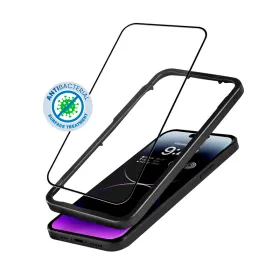 Crong Anti-Bacterial 3D Armor Glass - 9H Tempered Glass for the Full Screen iPhone 14 Pro Max + Installation Frame