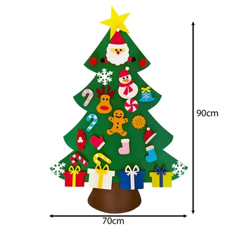 Felt Christmas tree with ornaments 24856