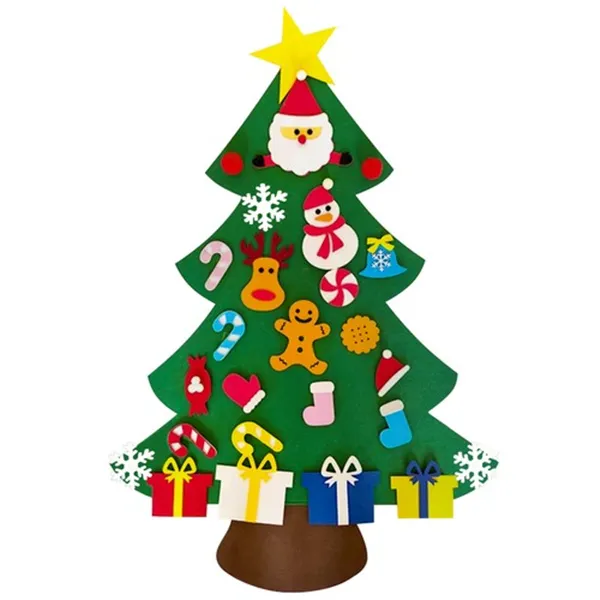 Felt Christmas tree with ornaments 24856