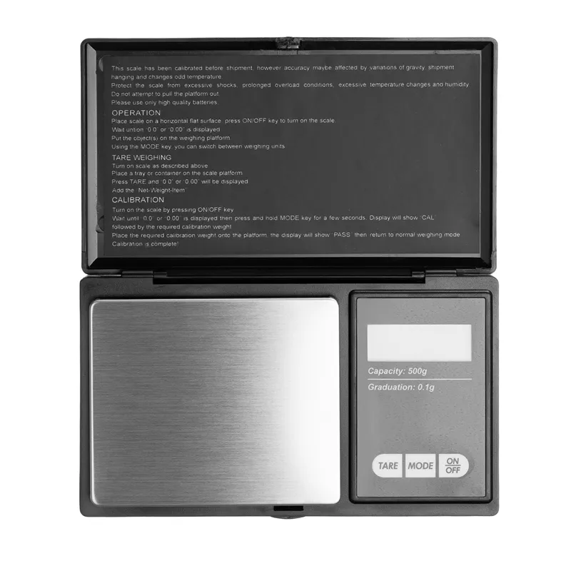 Pocket scale 500 x 0.1g with flap 23573