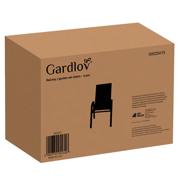 Dārza krēslu komplekts - 4 gab. Gardlov 25415