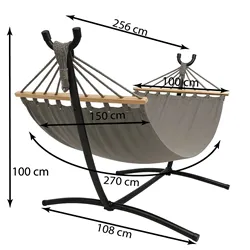 Puutarhariippumatto 200x150cm Gardlov rungolla 25466