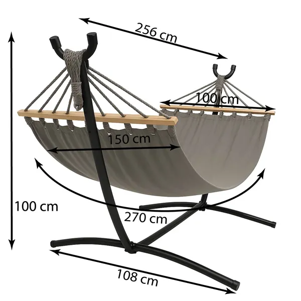 Sodo hamakas 200x150cm Gardlov su rėmu 25466