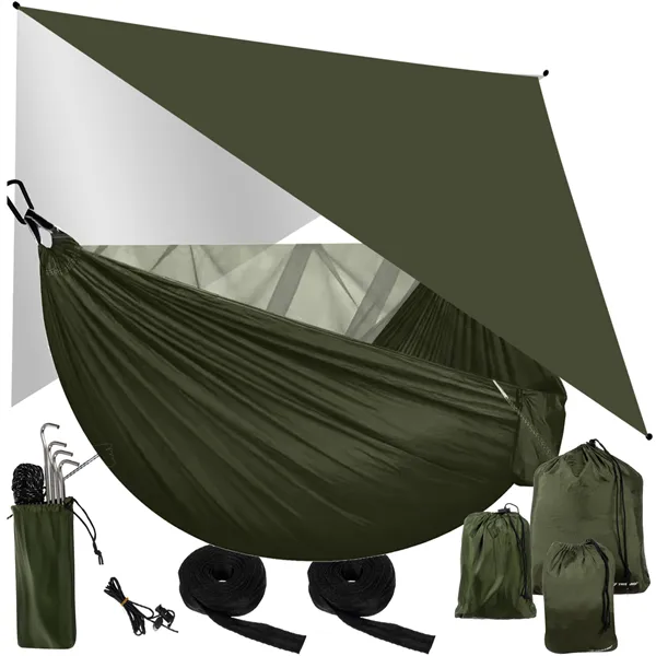 Tourist hammock with tarp and mosquito net 260x140 cm