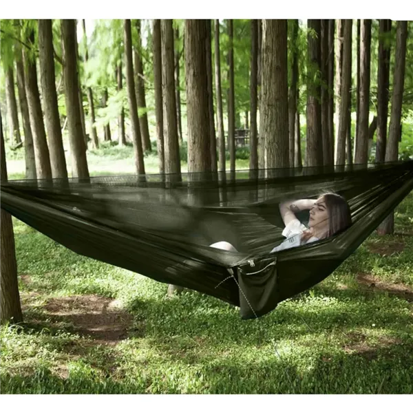 Turistinis hamakas su brezentu ir tinkleliu nuo uodų 260x140 cm