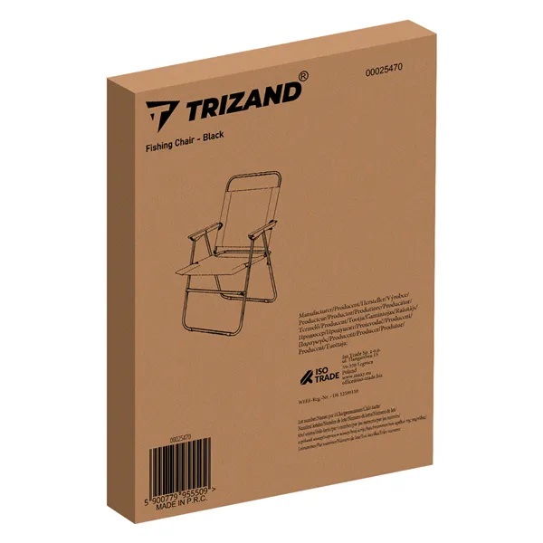 Melns makšķerēšanas krēsls Trizand 25470