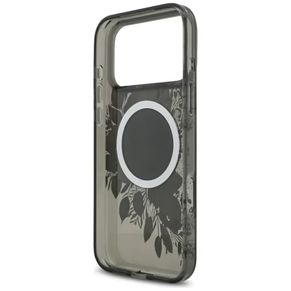 Guess IML Flowers Electro Pearl Strap MagSafe - Case iPhone 17 Pro Max (black)