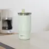 Quokka Mist - 720 ml Stainless Steel Thermal Mug with Straw (Pastel Green)