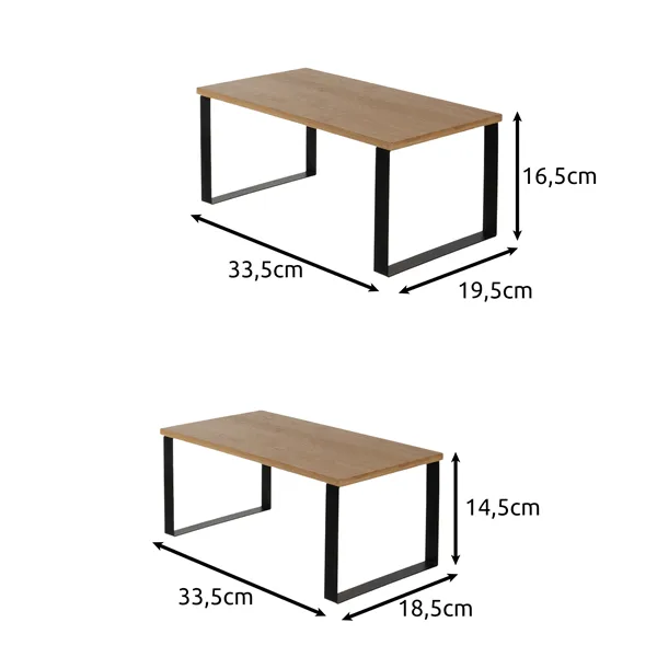 Bamboo kitchen shelf - 2 pcs Ruhhy 25661