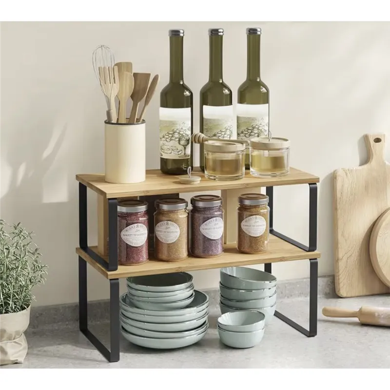 Bamboo kitchen shelf - 2 pcs Ruhhy 25661