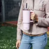 Quokka Stream - Stainless Steel Thermal Mug 950ml with Straw (Light Pink)