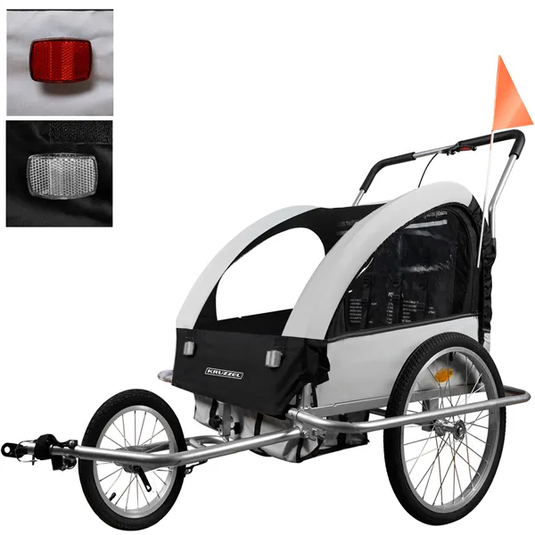 Kruzzel 25372 3in1 jousituspyörän peräkärry