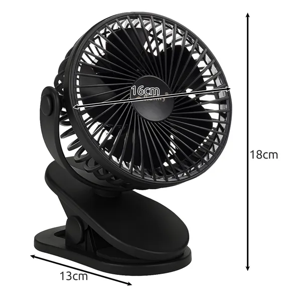 Melns bezvadu ventilators Ruhhy 25567