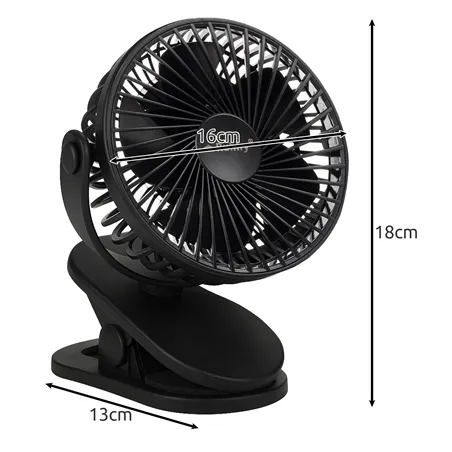 Melns bezvadu ventilators Ruhhy 25567