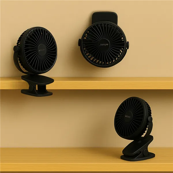 Melns bezvadu ventilators Ruhhy 25567