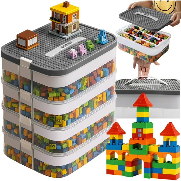 4-Tier Building Block Storage Box - Kruzzel 25758