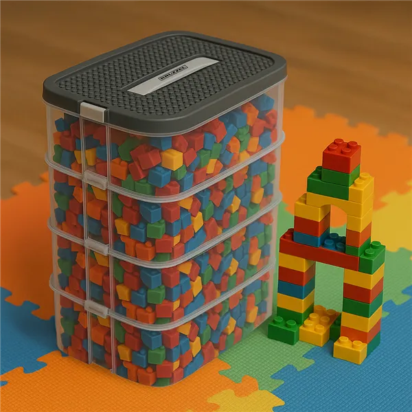 4-Tier Building Block Storage Box - Kruzzel 25758