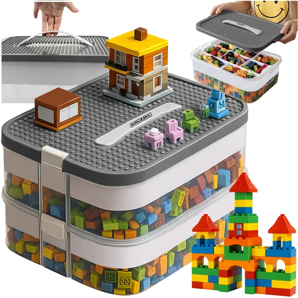 2-Tier Building Block Storage Box - Kruzzel 25756