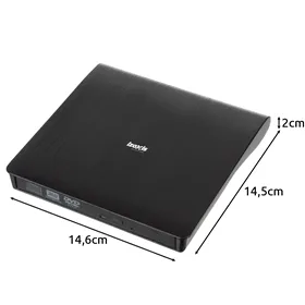 Išorinis diskas + CD/DVD įrašymo įrenginys Izoxis 26083