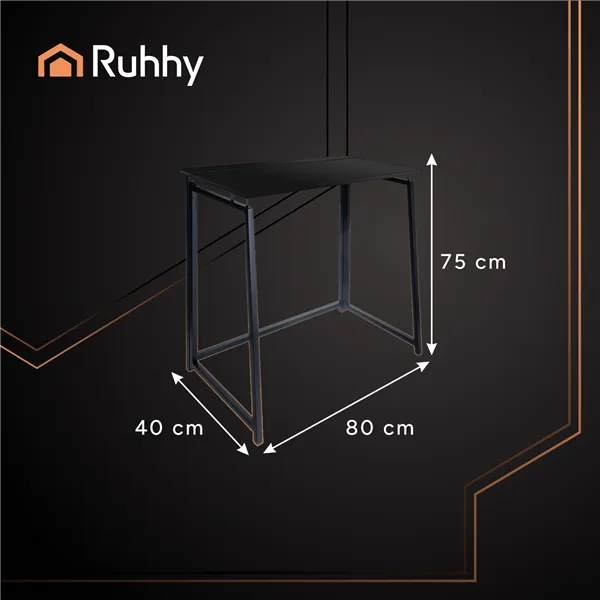Black folding wooden desk Ruhhy 26117