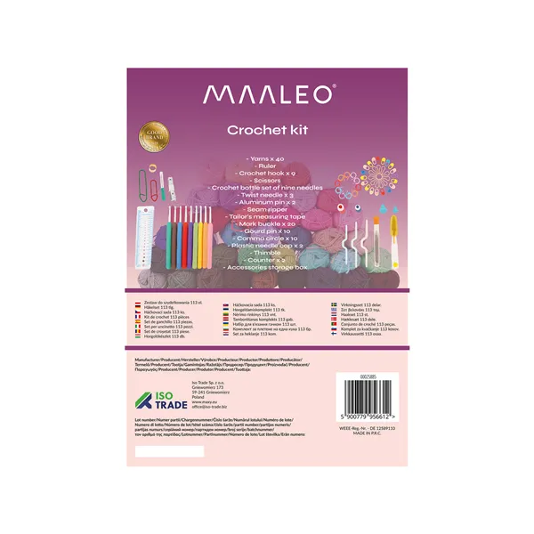 Nėrimo siūlų rinkinys 113 vnt. Maaleo 25885