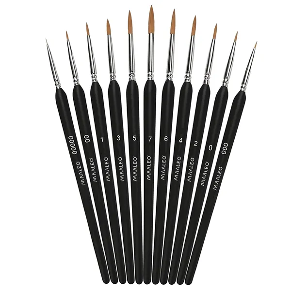 Paint brushes 11pcs with stand Maaleo 26118