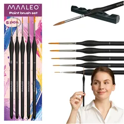 Кисти 5 шт. с подставкой Maaleo 26119