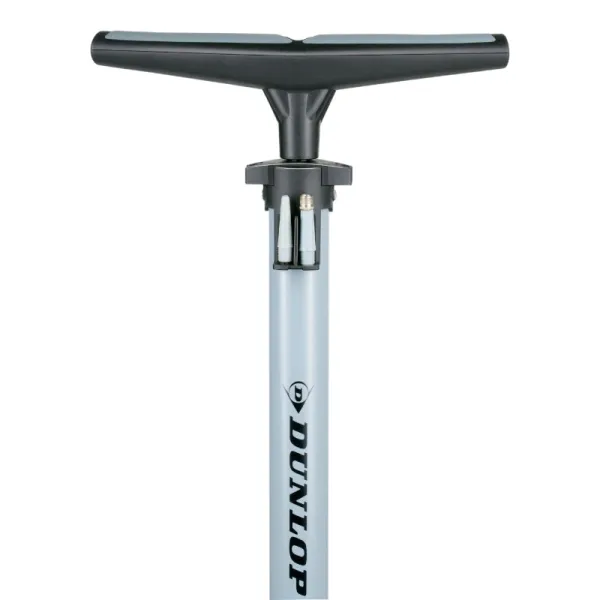 Dunlop - Floor pump for bikes, balls, mattresses with pressure gauge (Blue)