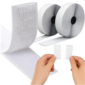 Pašlīmējošais Velcro līplente, balta, 5 m x 2,5 cm, Ruhhy 25999