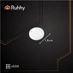 Самоклеящаяся липучка 18 мм 500 шт. белая Ruhhy 25884