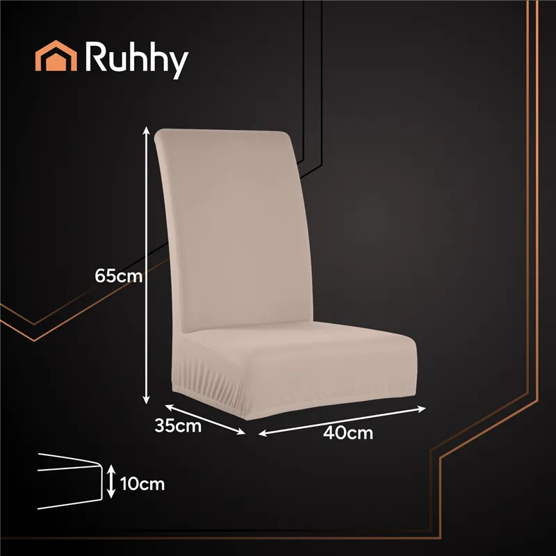 Tuolinpäälliset - 6 kpl beige Ruhhy 25989