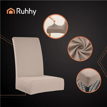 Tuolinpäälliset - 6 kpl beige Ruhhy 25989