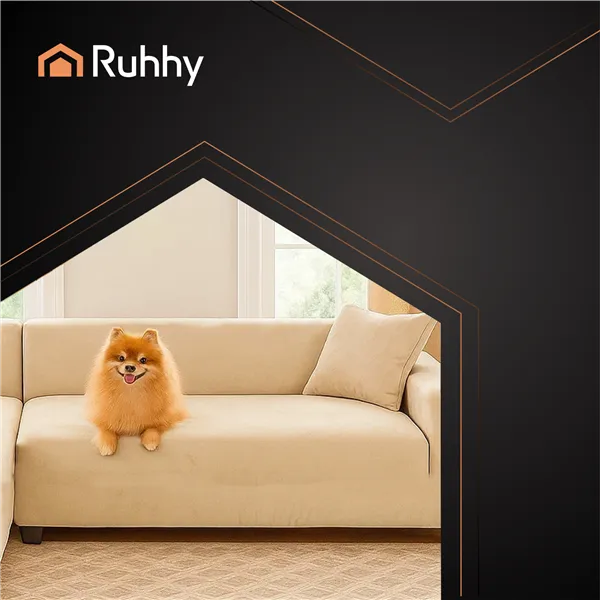 Ruhhy 26031 beige sofa cover 145-185cm