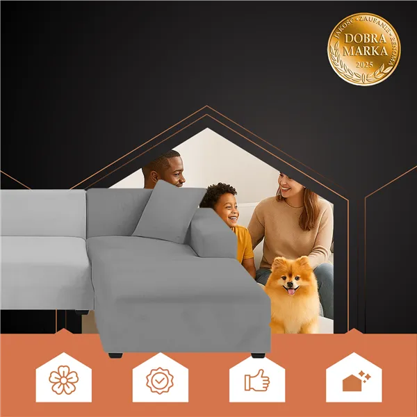 Sofa cover 145-185cm dark gray Ruhhy 26037