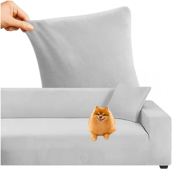 Ruhhy 26035 vaaleanharmaa sohvanpäällinen 145-185cm