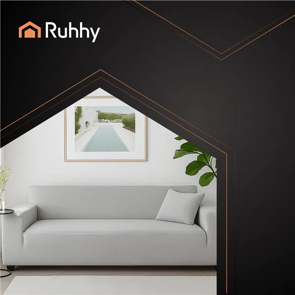 Ruhhy 26035 light gray sofa cover 145-185cm