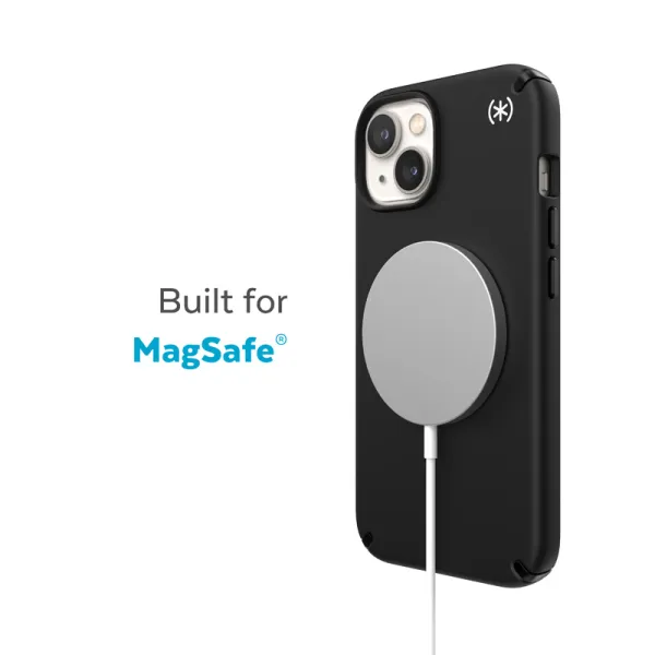 Speck Presidio2 Pro MagSafe - Antibacterial iPhone 15 Plus / 14 Plus Case (Black / Black / White)
