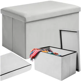 Harmaa samettinen rahi 60x30x30 cm Ruhhy 25994