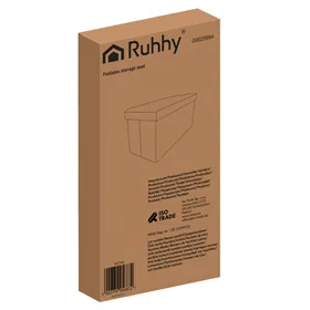Harmaa samettinen rahi 60x30x30 cm Ruhhy 25994