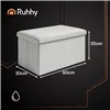 Pelēks samta pufs 60x30x30 cm Ruhhy 25994